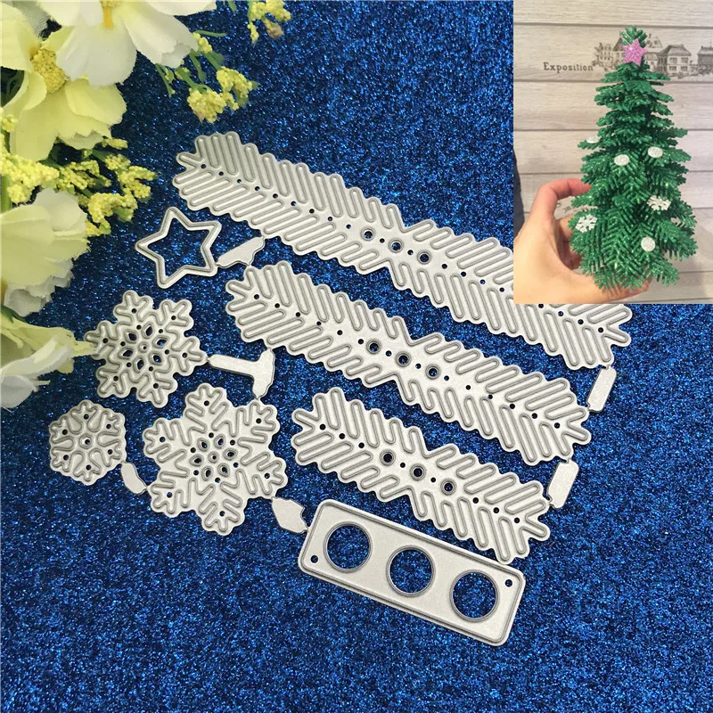 Christmas metal cutting dies cut die mold Christmas flower leaves Scrapbook paper craft knife mould blade punch stencils dies