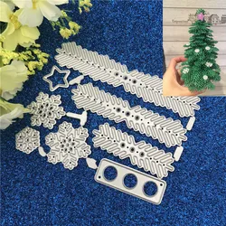 Christmas metal cutting dies cut die mold Christmas flower leaves Scrapbook paper craft knife mould blade punch stencils dies