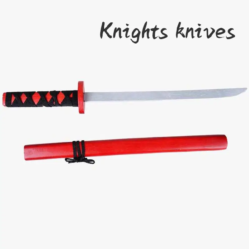 Trompette de peinture Katana en bois pour enfant, jouet épée en bois, accessoires de scène, cadeau d'anniversaire pour garçon, 55cm