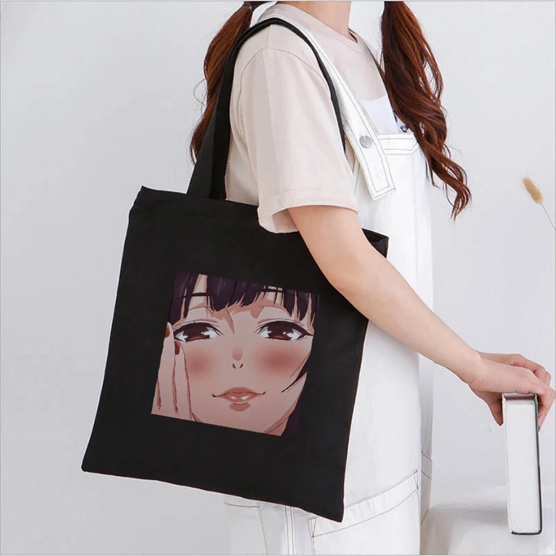 Japanese anime y2k female bag Harajuku gothic canvas bag horror cartoon large capacity shopper bag casual fashion shoulder bag