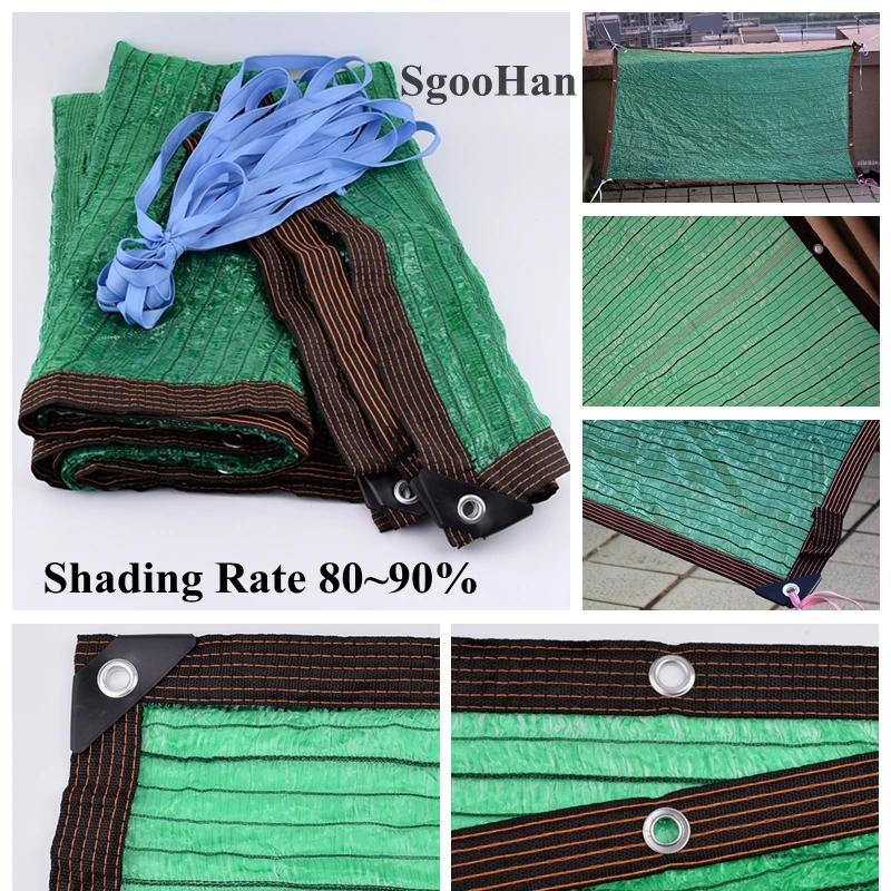 

SgooHan Green HDPE Anti-UV Shading Net Home Outdoor Awning Garden Sunblock Succulent Plant Cover Shelter Sunshade Net Shade Sail