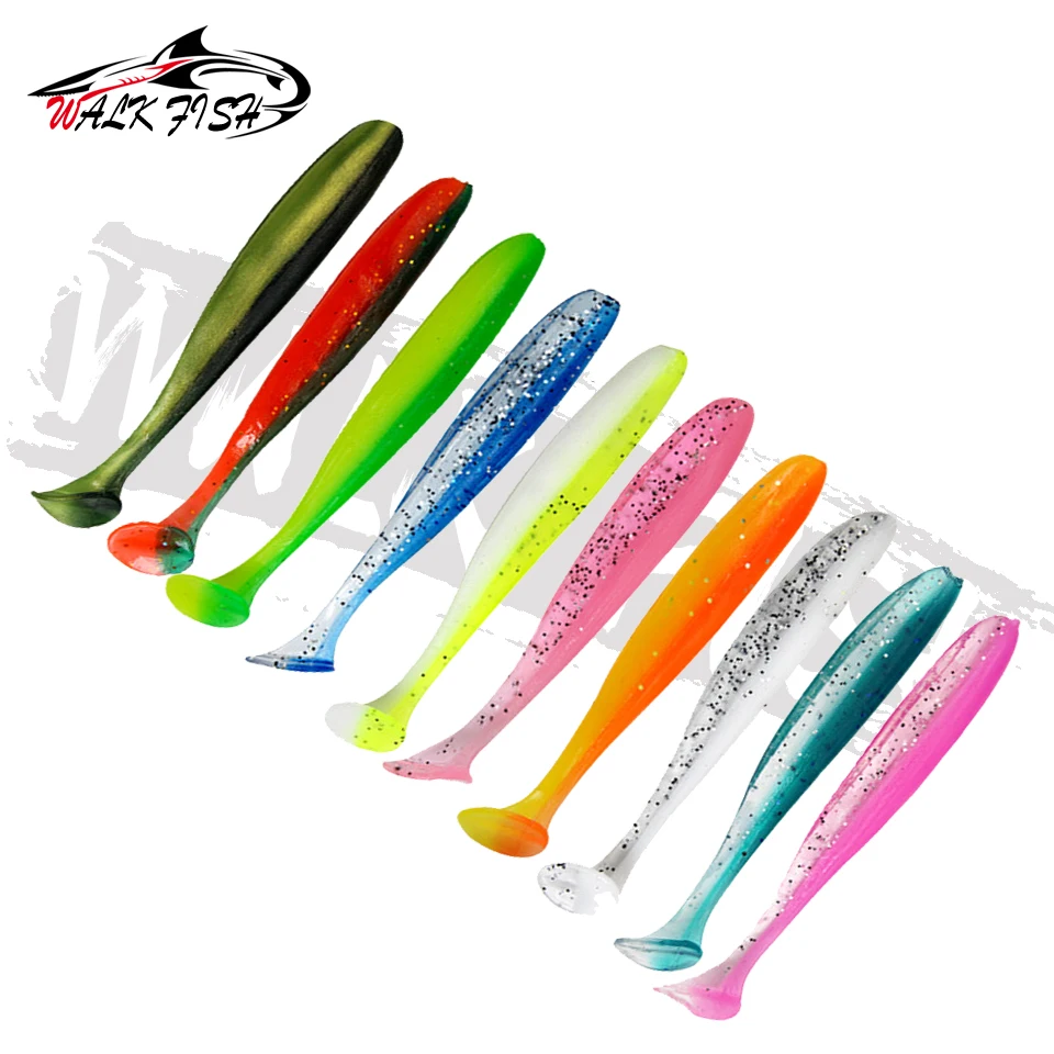WALK FISH 10 sztuk przynęty miękkie 5.5cm 6.3cm 7cm 9cm sztuczna silikonowa przynęta towary do wędkowania wędkarstwo morskie Pva Swimbait Wobbler Pesca — zdjęcie 5
