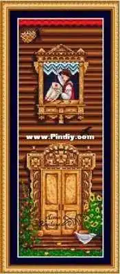 

Golden Balcony Counted Cross Stitch Kits, Embroidery Needlework Sets, DIY, 11CT, 14CT, 18CT, 30-Balcony Series