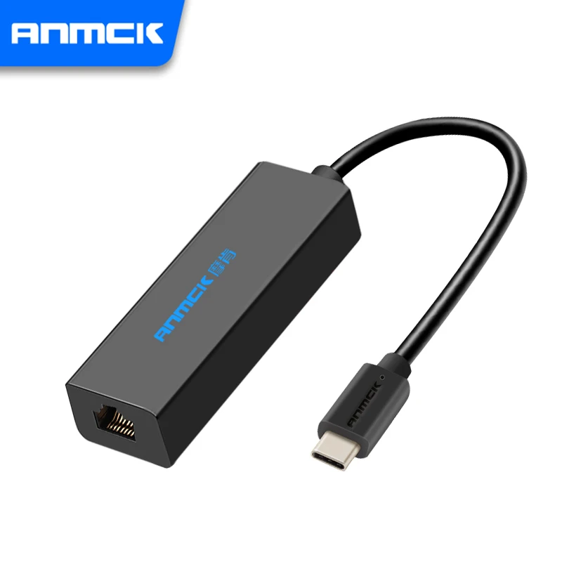 Anmck USB Type-C Networking Adapter RJ45 Plug Connecter For Laptop Macbook Pro/Air M1 Thunderbolt 3 Ethernet Network Card