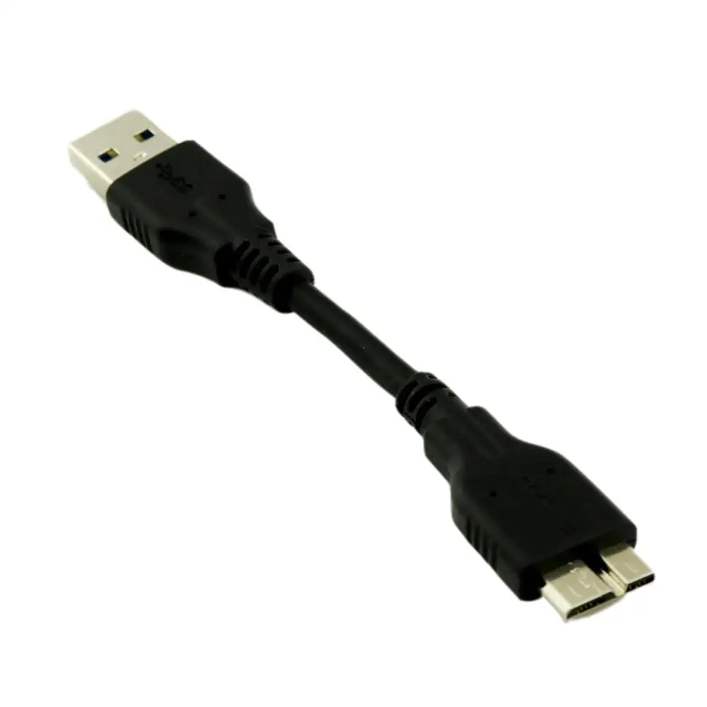1pc Short 10cm 5Gbps USB 3.0 A Male to Micro B Male Plug 10 Pin High Speed Adapter Converter Data Connector Cable Cord Black
