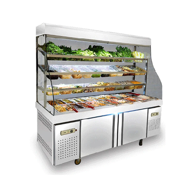 Gerichte display schränke kommerziellen beleuchtung kühlschränke frische lagerung schränke vertikale gefrierschrank einnahme vertikale freez