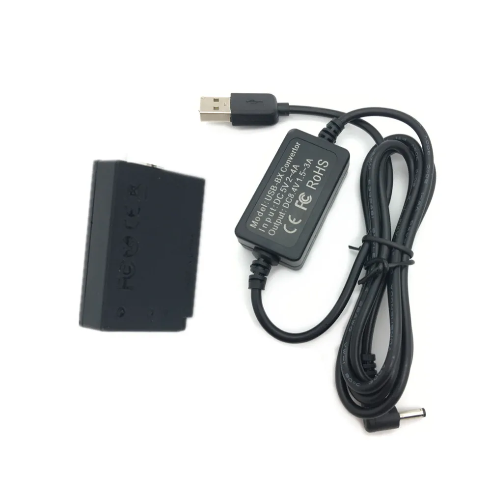 LP-E10 Dummy Battery + USB Adapter Charging Cable for Canon 1500D 2000D 3000D 4000D Camera Power Bank as ACK-E10 LP E10 DR-E10