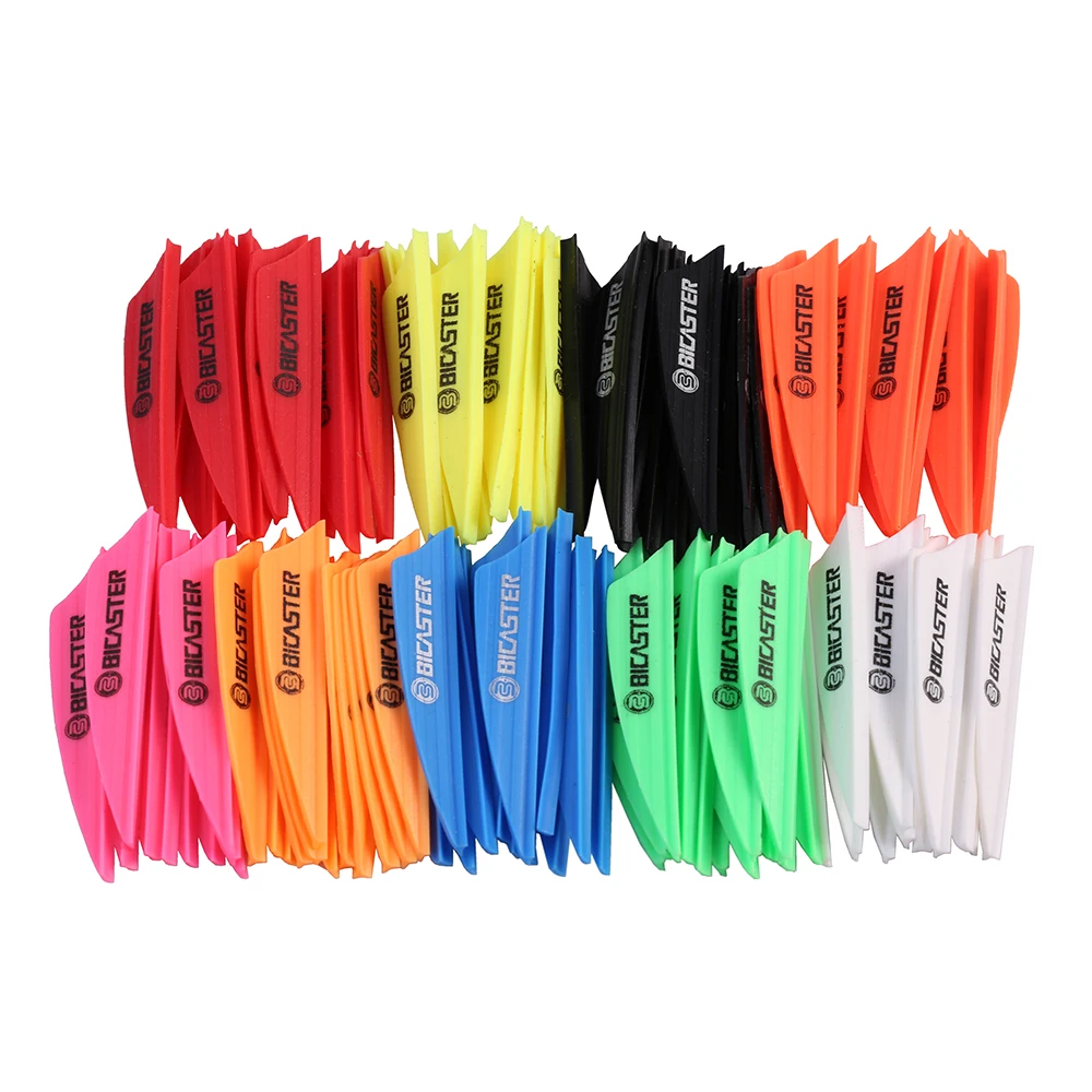 50pcs 1.75inch TPU Arrow Feather Plastic Arrow Feather Arrow Vans Flectchings  for Carbon Arrow Shaft DIY Archery Shooting