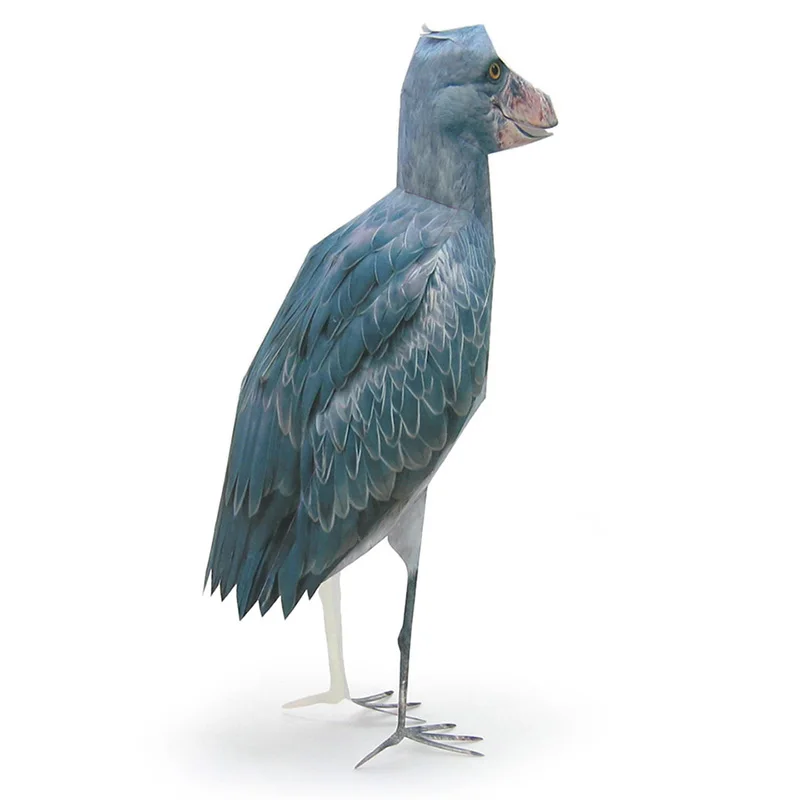 Shoebill Bird Paper Model Origami Art Realistic Animal Mini Cute 3D Papercraft DIY Kids Adult Handmade Craft Toys WE-054