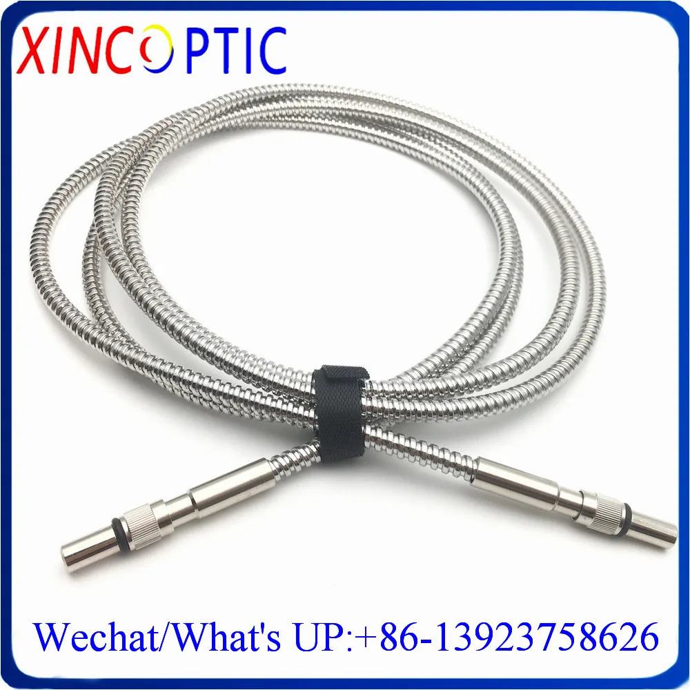 SMA905-FC NIR Optimized Quartz Metal Fiber 105/125um,400-2200nm,NA:0.22,AC,6.0mm 2M Armored Fiber Optic Patch Cord Cable Jumper