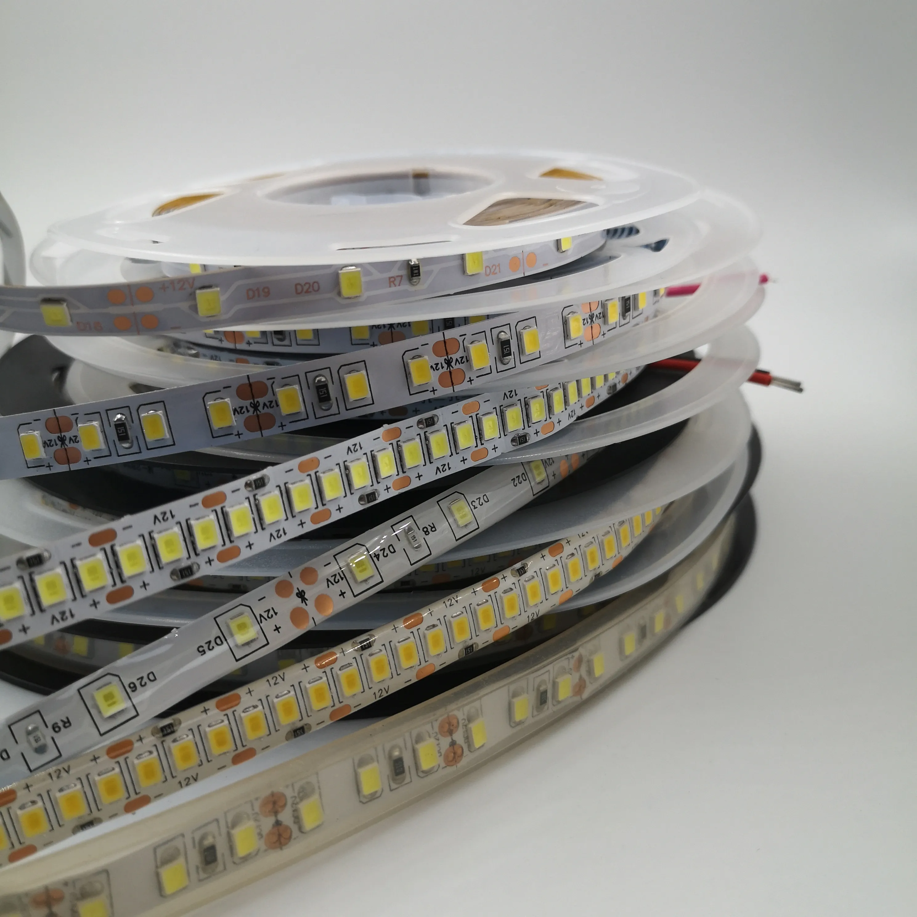 5m dc 12v 24v 2835 pixel strip flexível led luz impermeável ip65 ip67 fita fita rgb tiras decoração