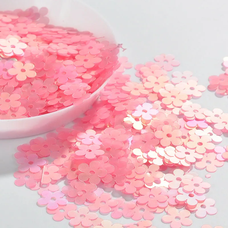 10g/Pack Matte Pink Sequin Flower Plum Star Shell Shape Sequins Paillettes Wedding Confetti  DIY Handcraft Sewing Accessories