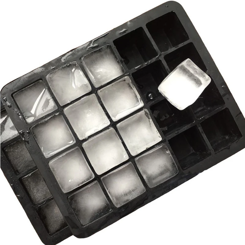 20 Grid Ice Cube Mold Silicone Chocolate Ice Cream Jelly Candy Pudding Mold Tray Maker Holder with Lid Easy Release