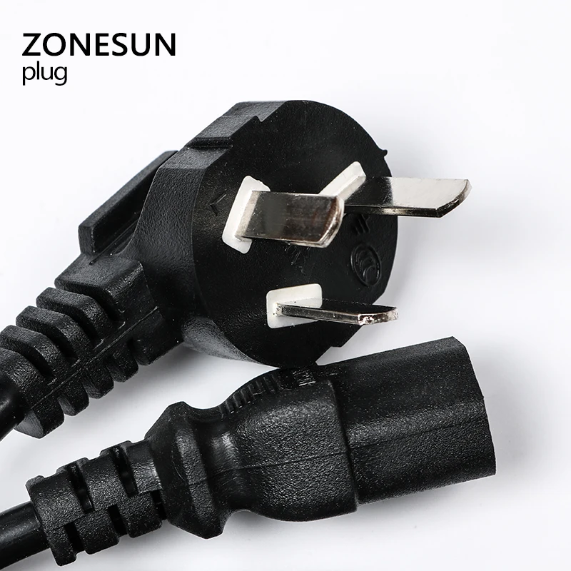 ZONESUN-Adaptador de enchufe Universal EU GER AU CHN, toma de corriente europea, alemana, australiana, China, para máquina de llenado eléctrico