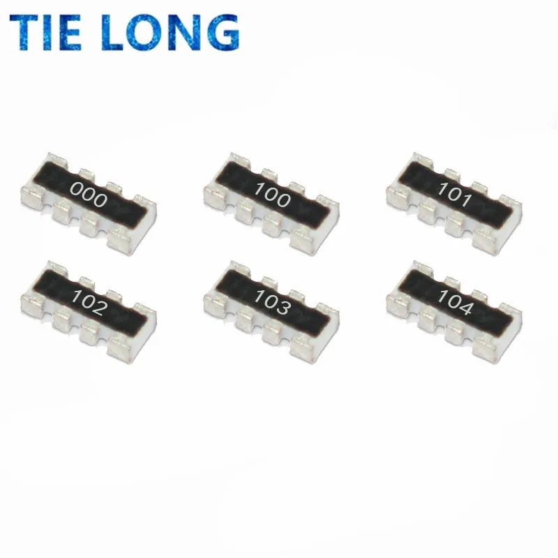 100pcs 0603*4 8P4R 2*4P Network Resistor SMD array 0 ~ 1M 1 10 22 47 100 220 330 470 1K 2.2K 4.7K 10K 22K 47K 100K 220K 470K ohm