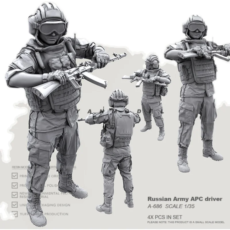 Figurine de soldat russe en résine 1/35, kits de modèles à assembler soi-même, A-686