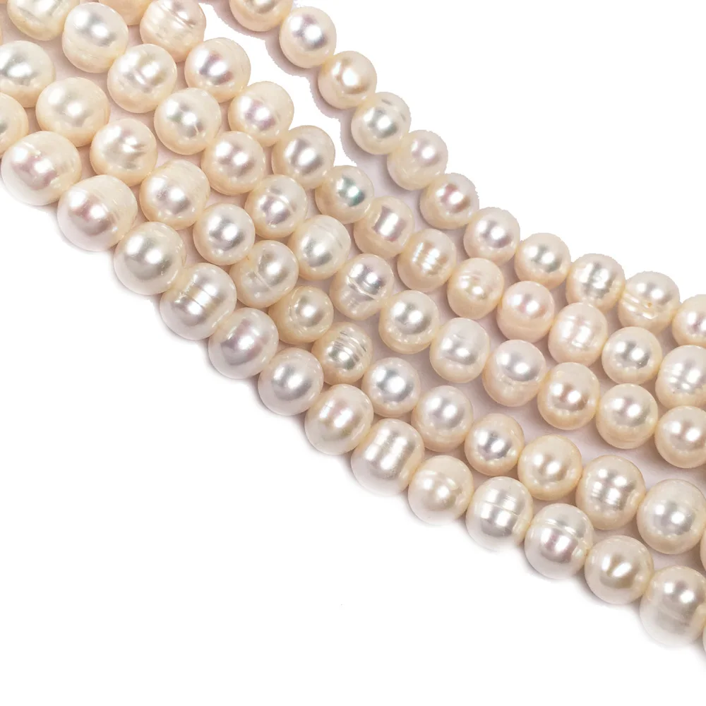 Natural Freshwater Pearl Beading Rice shape Isolation Punch Loose Beads For jewelry making DIY Necklace Bracelet Accessories