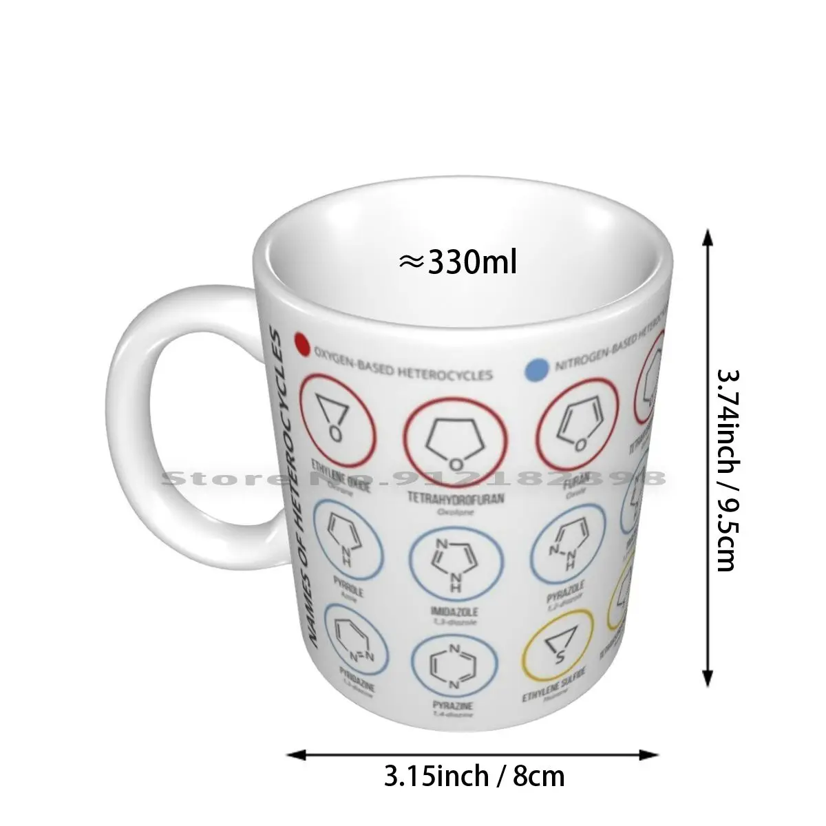 Heterocycles In Organic Chemistry Ceramic Mugs Coffee Cups Milk Tea Mug Chemistry Science Organic Chemistry Heterocycles