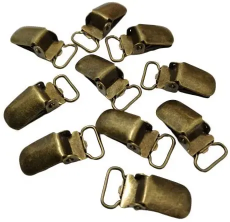 10mm Non-slip Stocking Clip Garter Socks Belt Fastener Clips metal clasp holder Suspender Clips 4pcs