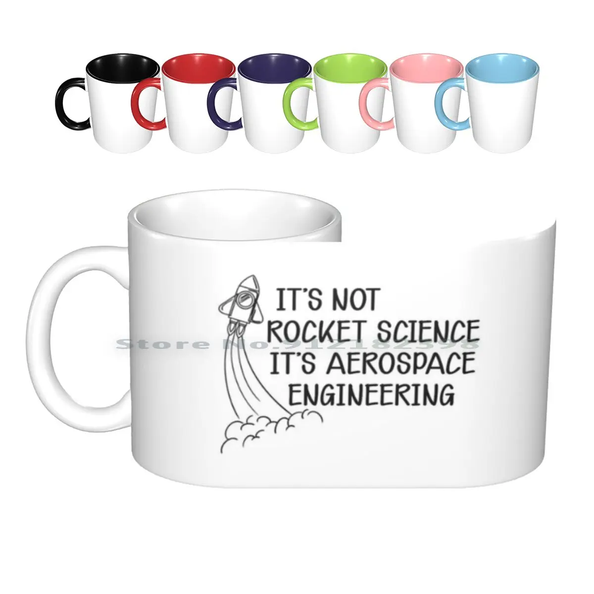 Aerospace Engineer-It's Not Rocket Science It's Aerospace Engineering Ceramic Mugs Coffee Cups Milk Tea Mug Aerospace Engineer