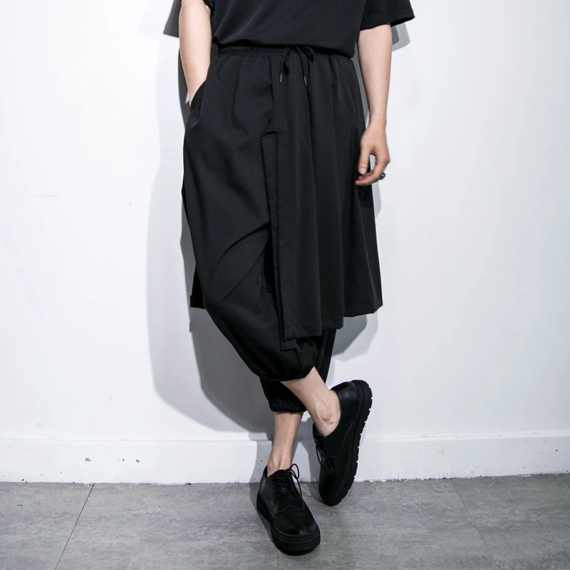 Men's New Classic Dark Super Loose Cover Cloth Culosities Wide Leg Small Foot Large Size Loose Cropped Pants