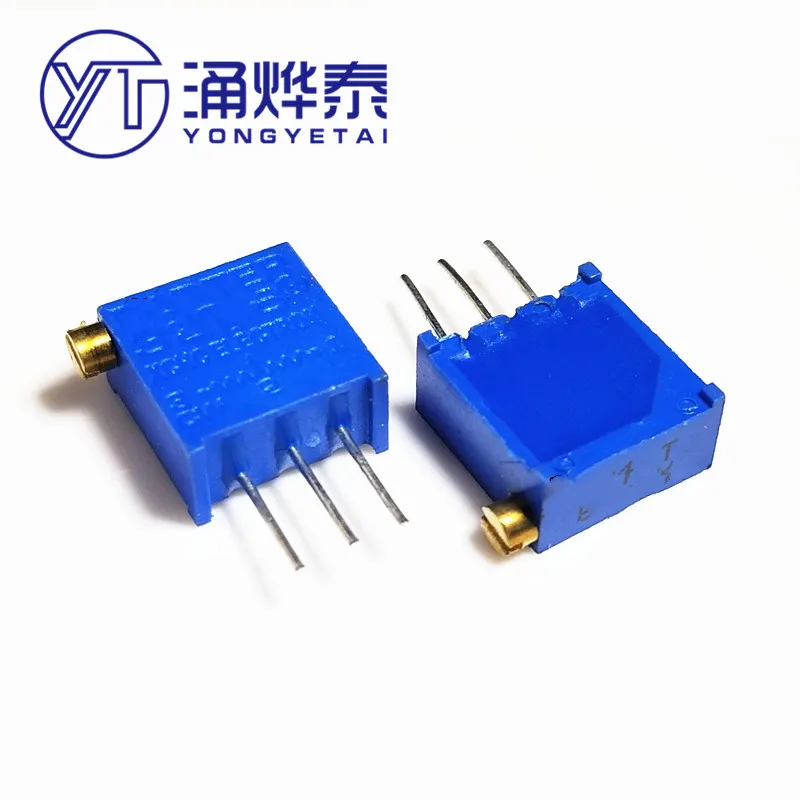 YYT 10PCS 3296X series resistanceohm Trimpot Trimmer Potentiometer 1K 2K 5K 10K 20K 50K 100K 200K 500K 1M ohm 100R 200R 500R