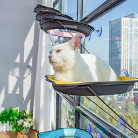 Cat Hammock Suction Cup Type Paste Hanging Cat Kitty Supplies Sunbathing Hammock Space Capsule Cat Nest Window Glass Type