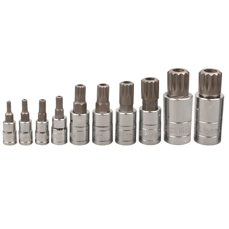 10 Cái/bộ 12 Góc Dòng M Tay 12 Góc Hoa Ổ Cắm Bit Trong Lỗ Giữa