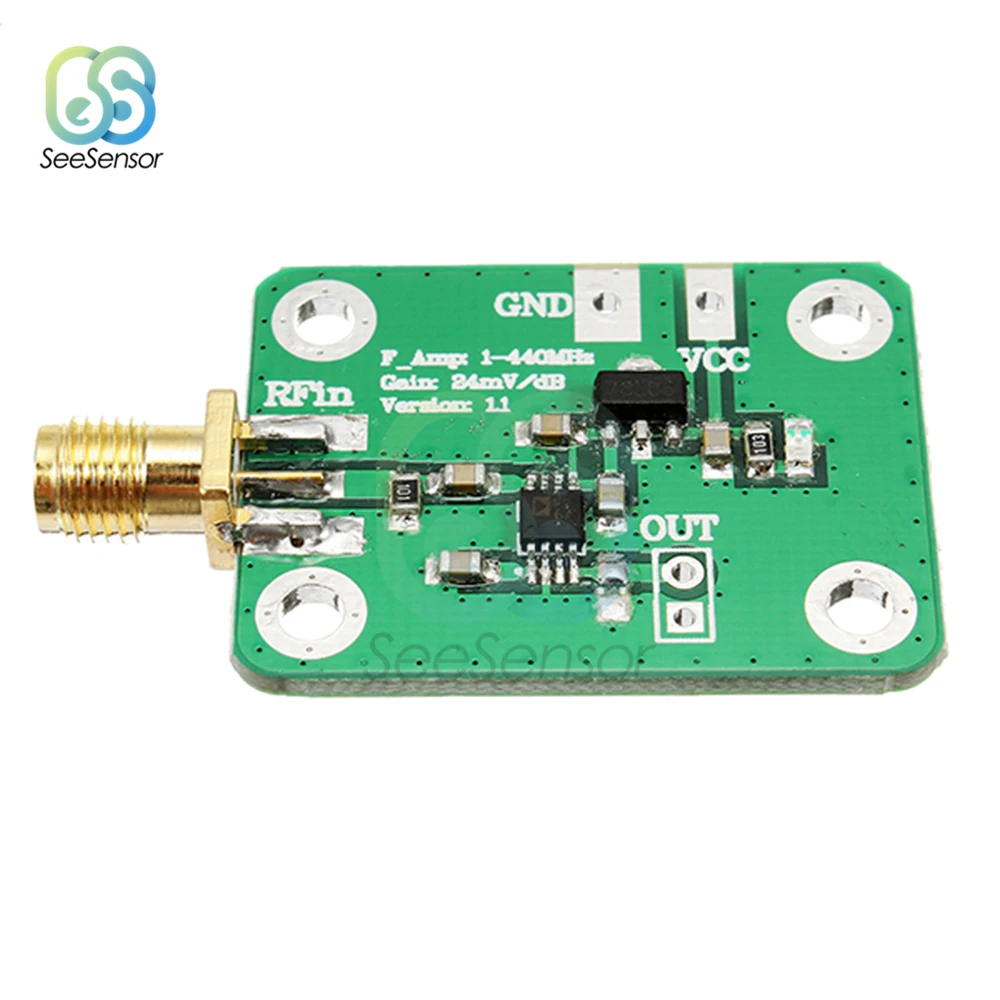 0.1-440 MHz AD8310 High Speed High Frequency RF logarithmic Detector Power Meter Module for Amplifier RSSI Pulse Detection