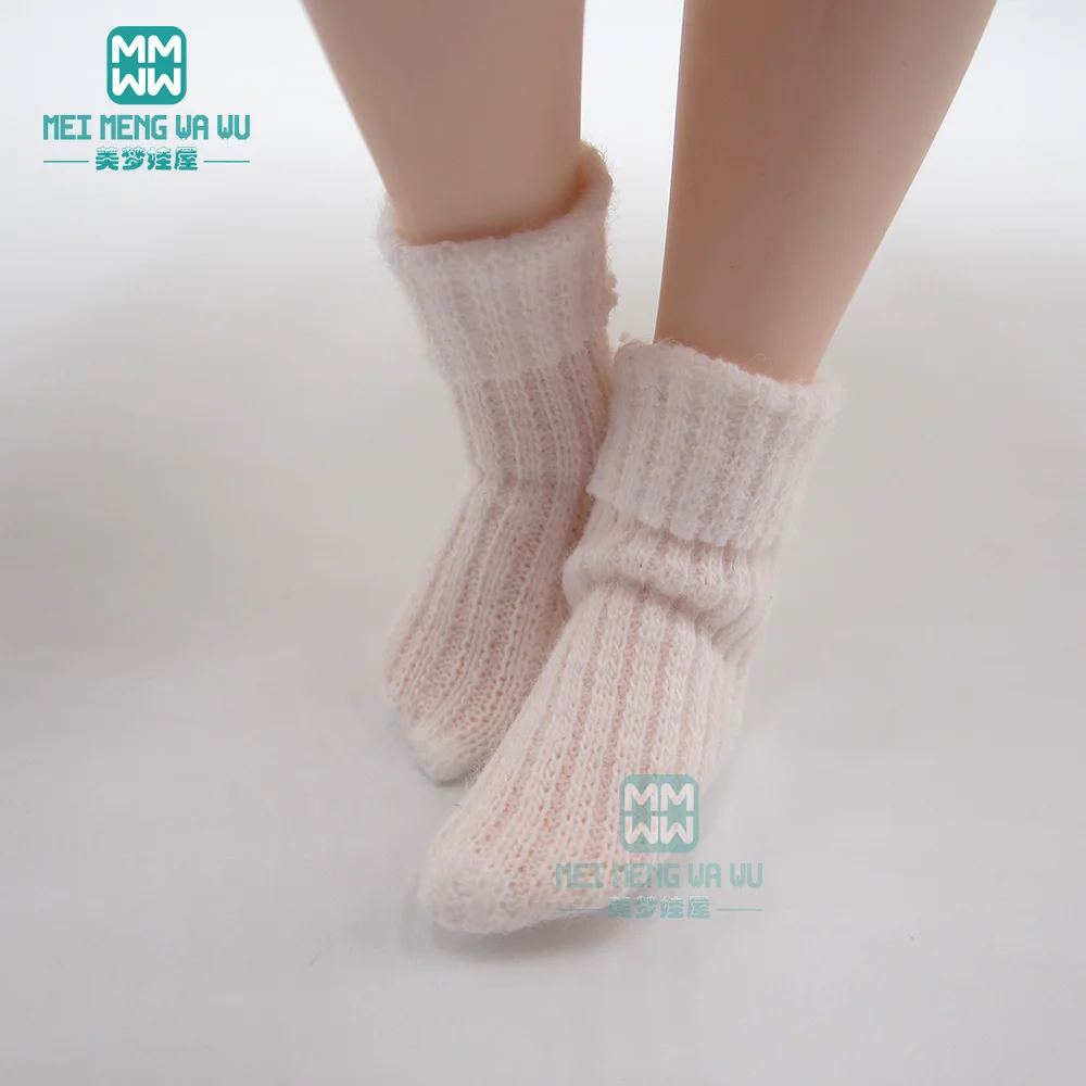 Blyth doll accessories fashion Cuffed socks White　blue, black, pink for 28-30cm Blyth Azone OB22 OB24 doll