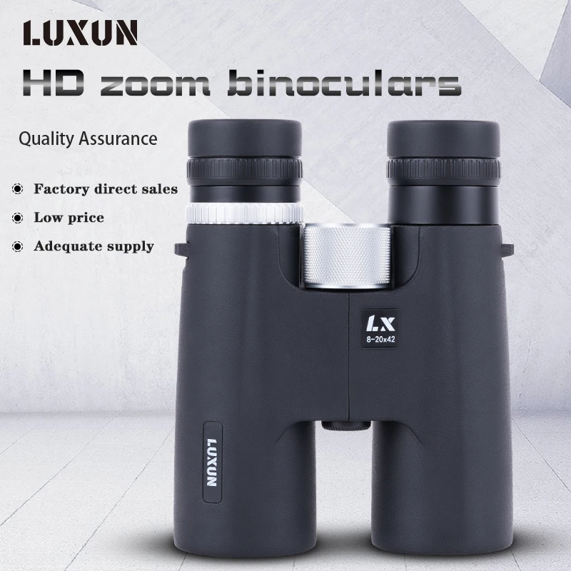 

LUXUN Zoom Binoculars 8-20X42 Professional High Power Waterproof Straight Telescope Outdoor Tourism Binoculars For Hunting