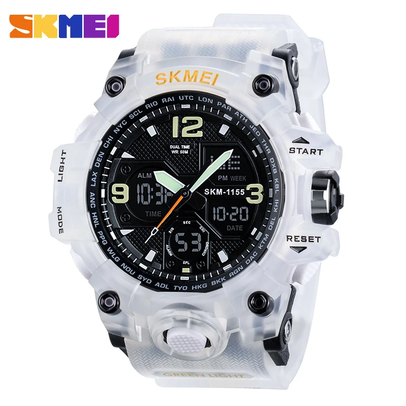 Skmei Heren Horloges Fashion Sport Militaire Quartz Digitale Waterdichte Swim Stopwatch Horloges Klok Man Relogio Masculino