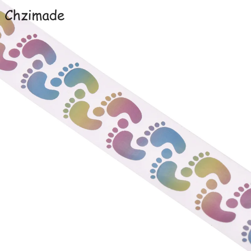 Chzimade 1Mx3cm Colorful Star Footprint Reflective Sticker Tapes Heat-transfered Vinyl Film For DIY Iron On Garment Sewing Craft