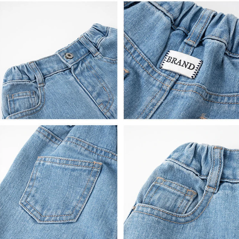 Nieuwe Shorts Denim Dunne Korte Broek Kinderen Korte Jeans Kids Baby Stretch Boardshorts Jongen Zomer Shorts Staright Jeans