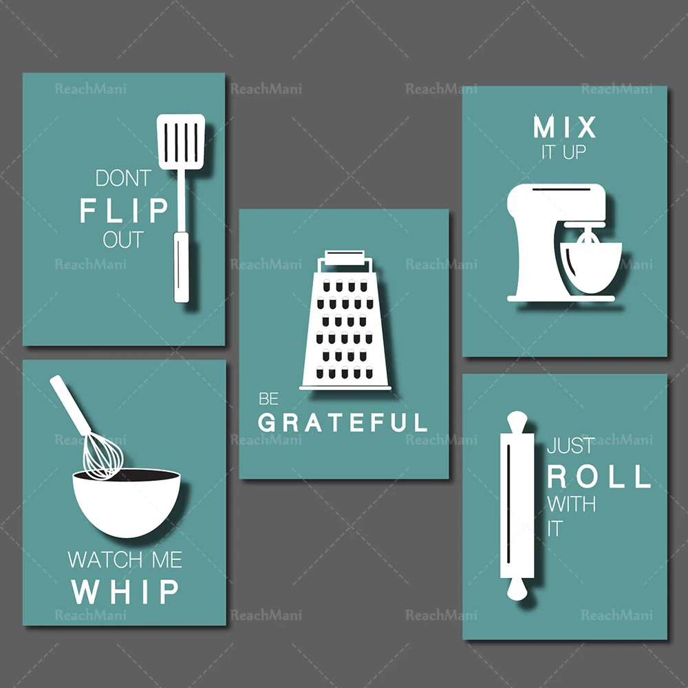 Kitchen wall art canvas painting kitchenware kitchen typography posters and prints wall pictures kitchen decoration