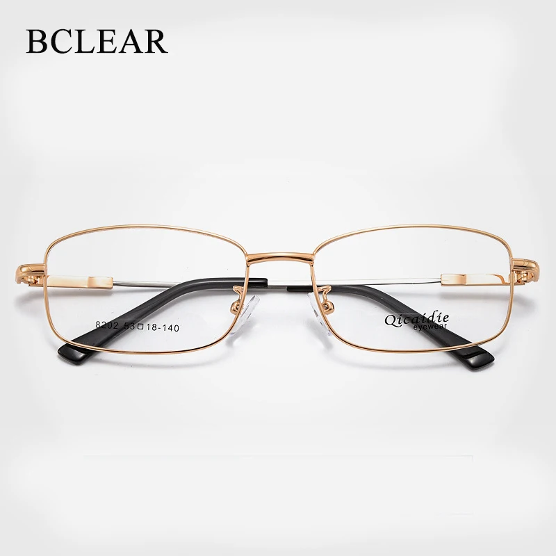 

BCLEAR Memory Alloy Business Men Optical Eyeglasses Frames Full Rim Unisex Spectacle Frame Ultra Light Myopia Presbyopia Eyewear