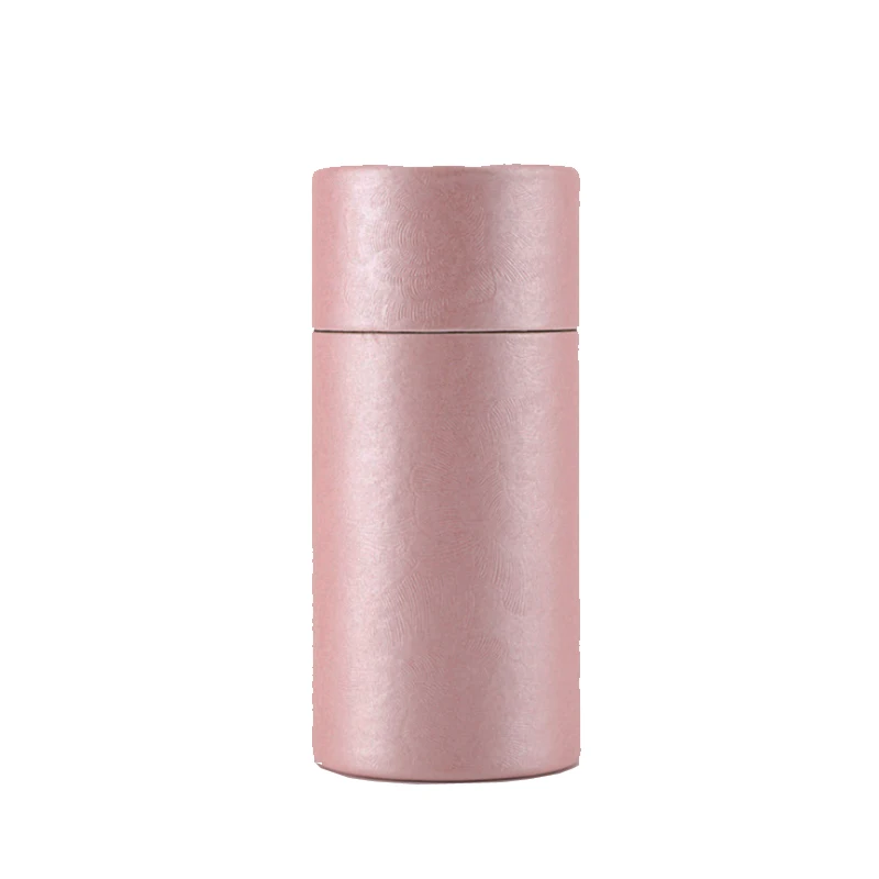 50Pcs Pink Color Cardboard Tube Paper Cans Oil Bottles, Tea Container, Cosmetic Packaging, Customized Craft Paper Cylinder