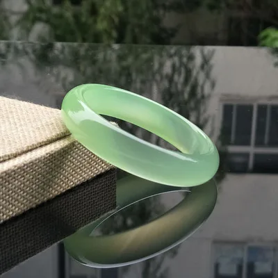 Natural Agate Chalcedony Grape Green 54-64mm Bracelet Elegant Princess Jewelry Best Gift for Mother and Girlfriend