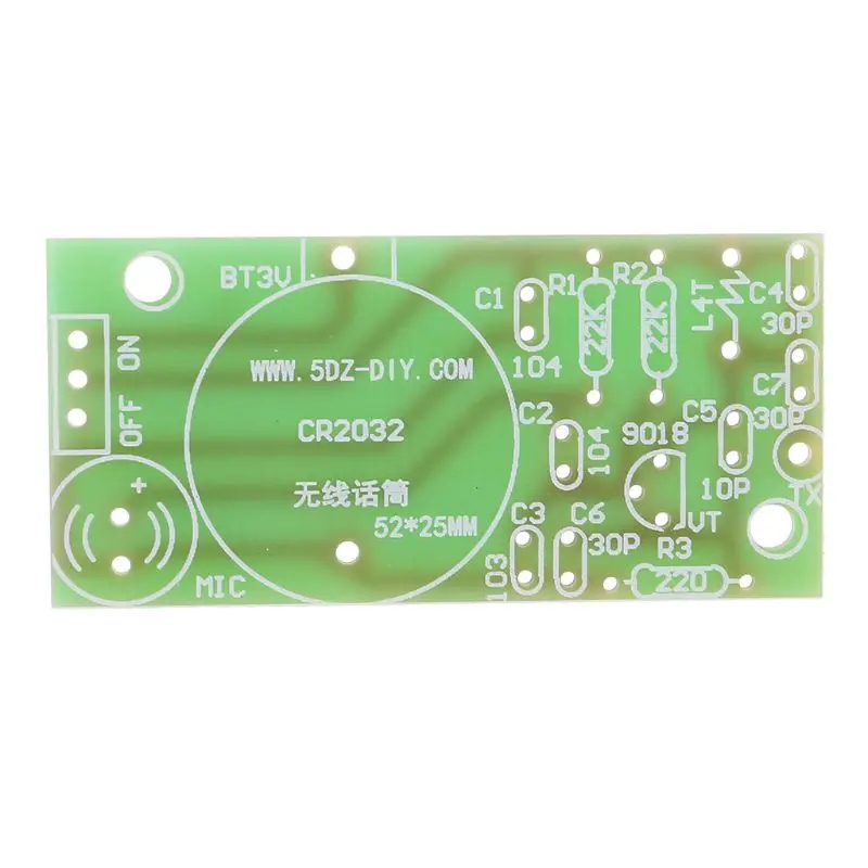 1 PC Simple FM Wireless Microphone Parts Electronic Training DIY Kit New