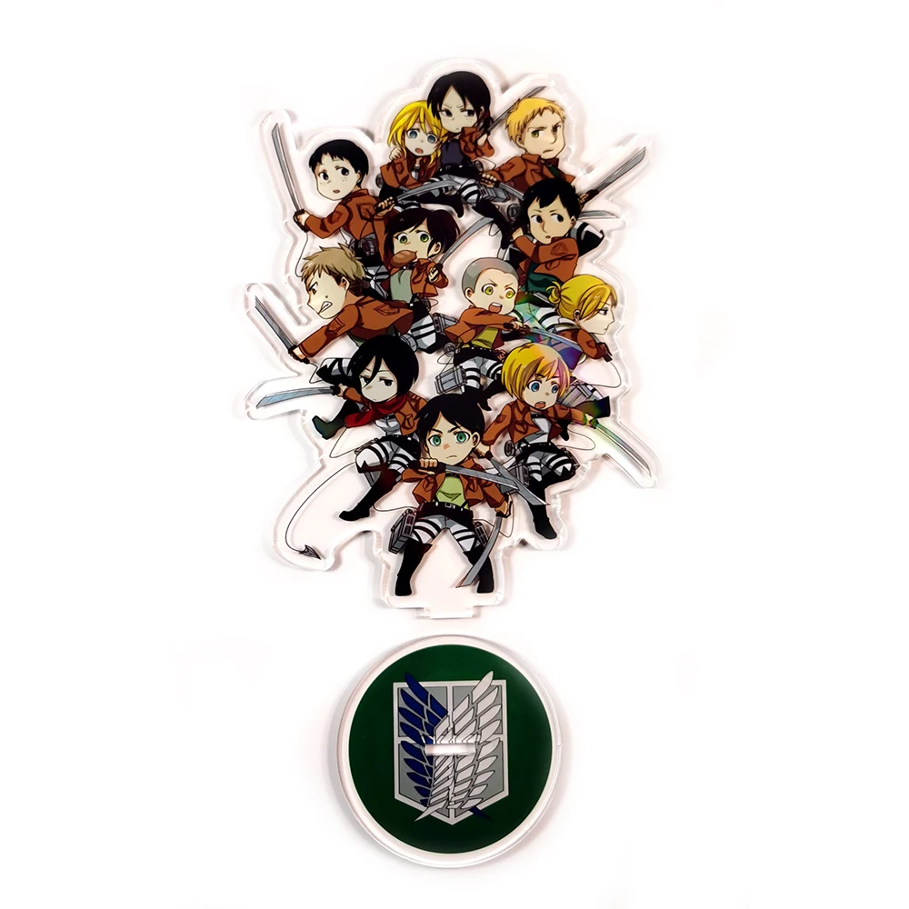 Shingeki no Kyojin cute version Eren Mikasa Levi Erwin Hange GM acrylic stand figure model cake topper anime