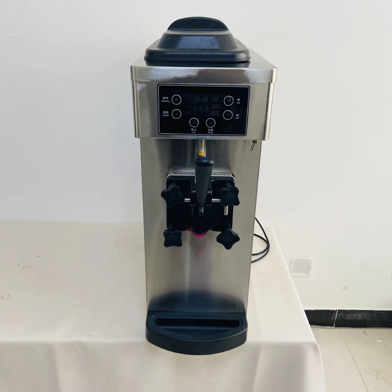 110 / 220 V Commercial Desktop Soft ice Cream Machine Cone Machine 12-16L / H Ice Cream Maker