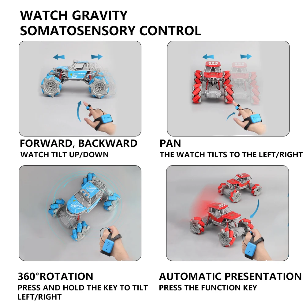 CONUSEA 1/12 RC Car 4WD Stunt Cars 2.4G sterowanie radiowe zabawki Buggy drift High speed Trucks Off-Road Trucks zabawki dla chłopców dzieci