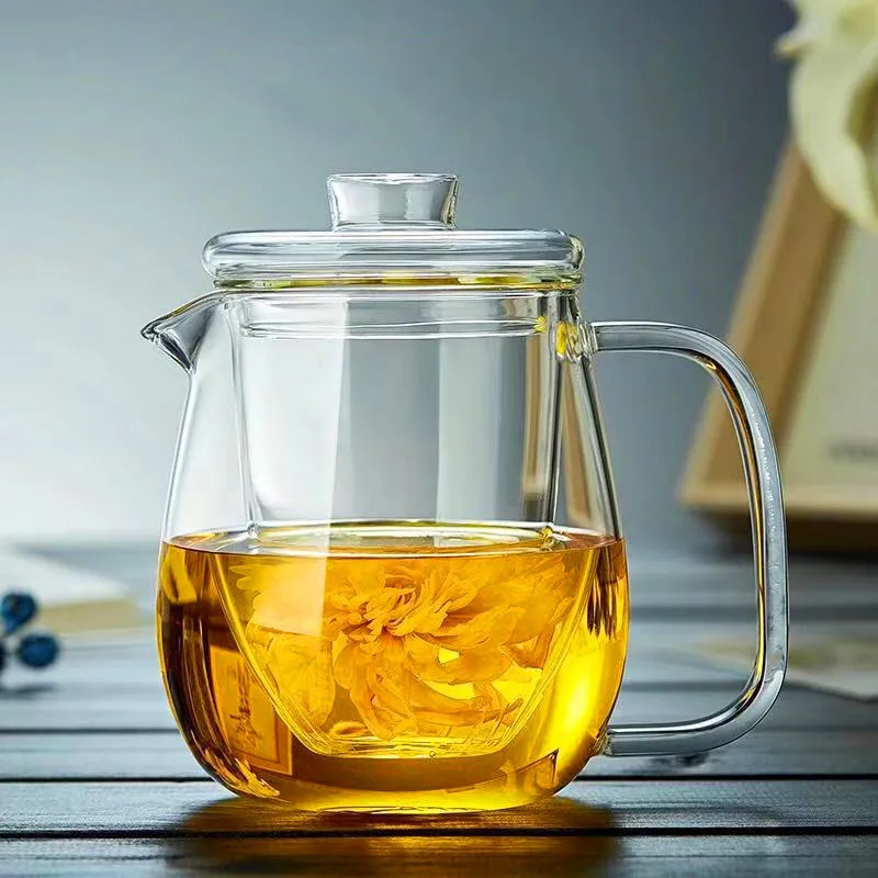 

Glass Tea Infuser, Chinese Kung Fu Tea Set, Puer Kettle, Coffee Glass Maker, Convenient Office Teapot, 500ml