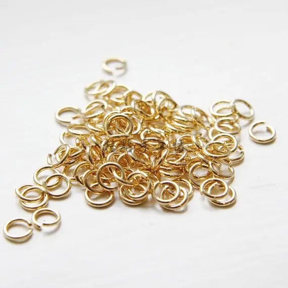 Solid Brass Opened Jump Rings-6mm (18 Gauge) (318C)