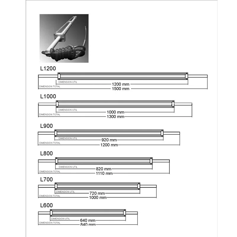 L600 static eliminator bar without wire for bag making machine total length 840mm, each side 100mm, effect length 640mm