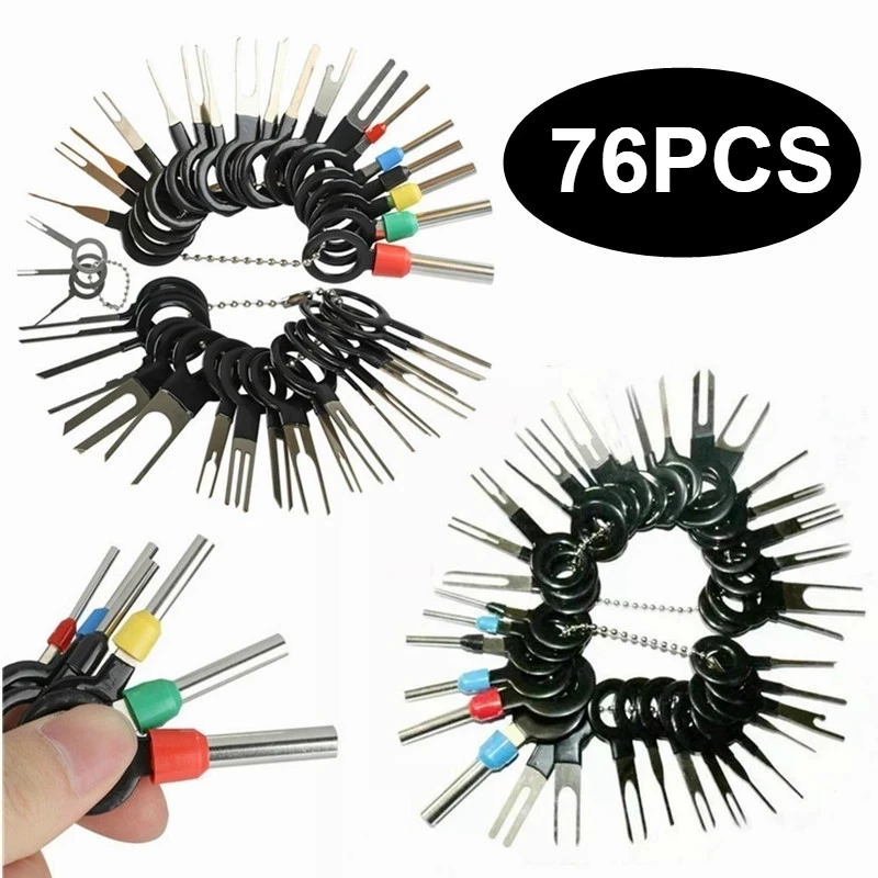 

76pcs Car Terminal Removal Tool Puller Auto Set Motorist Kit Automotive Repair Tool Stylus Wire Crimp Pin Extractor