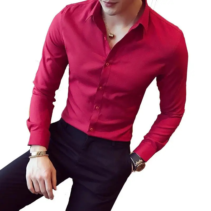 

New 2022 Men's Pure Cotton Shirt Slim Fit Fashion Long Sleeve Casual Business Shirts Men Dress Shirts High Quality Camisas