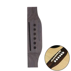 New 1Pc Guitar Parts Saddle Thru Guitar Bridge For Acoustic Guitar Rosewood Guitar Accs