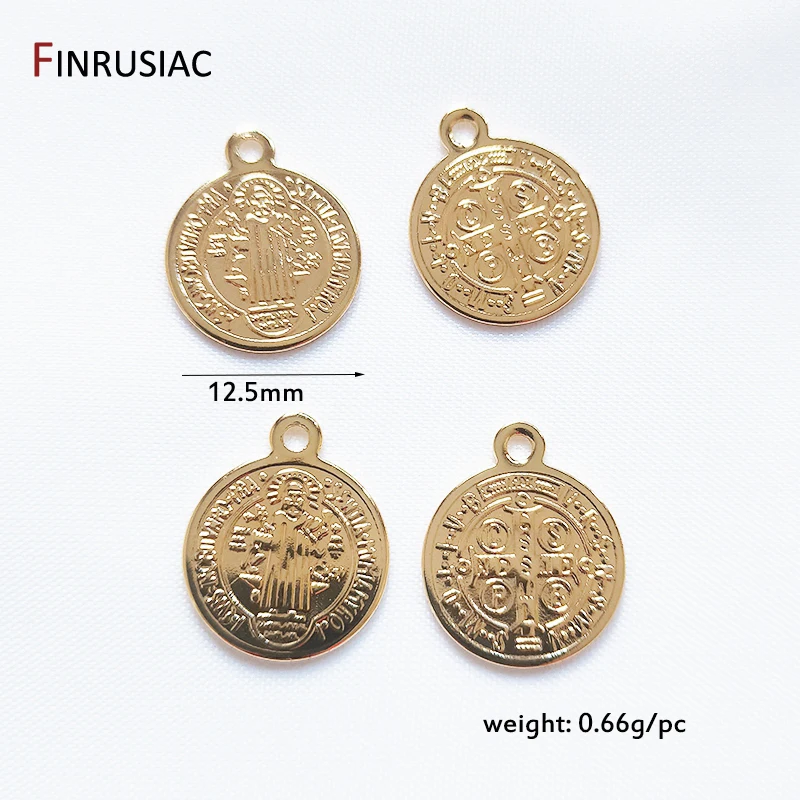 Retro Religious Charms European Totem Coin Pendant Accessories For DIY Making Necklace Earrings Components