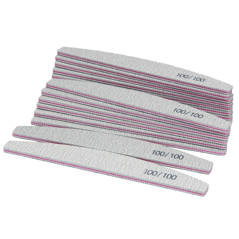 10 قطعة/الوحدة المهنية رمادي مسمار ملف 100/100 الحصباء الصنفرة الجير a ongle الأشعة فوق البنفسجية هلام الملمع قابل للغسل باديكير مانيكير أدوات ملف #5